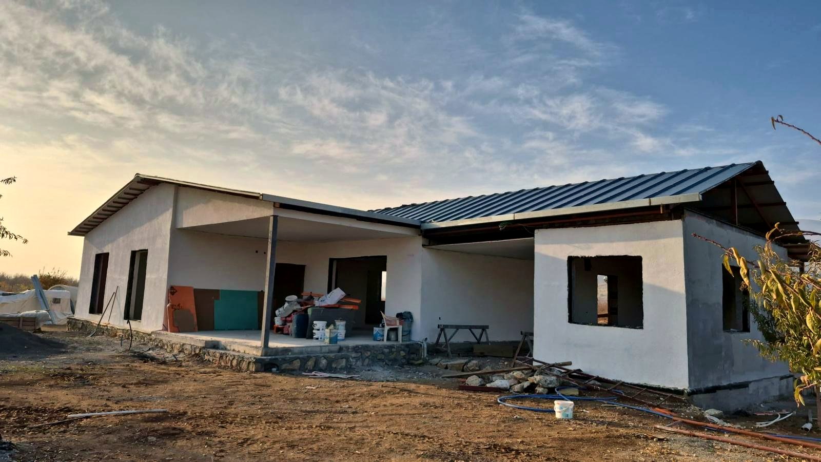 Village house, construction stage